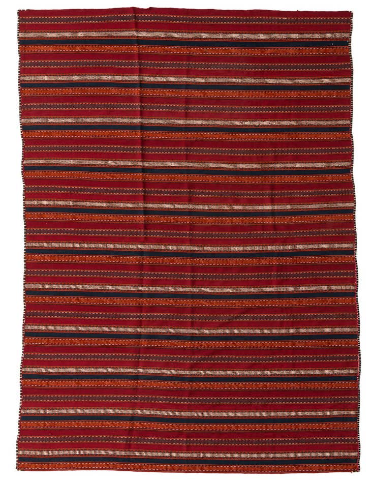 Detail image of 5' 9 x 11' 8 Hand Knotted Kilim Fars Persian Wool Runner Rug