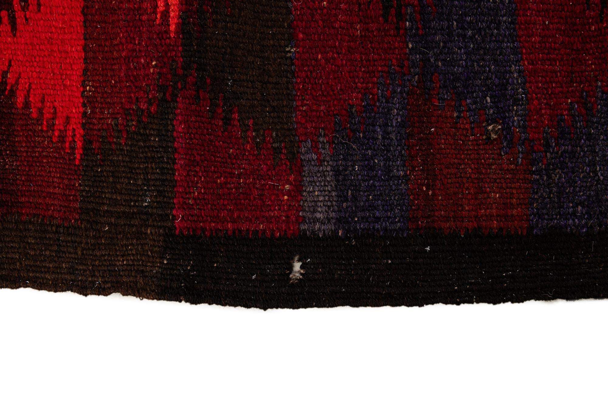 4' 5 x 14' 9 Hand Woven Kilim Fars Wool Runner Rug