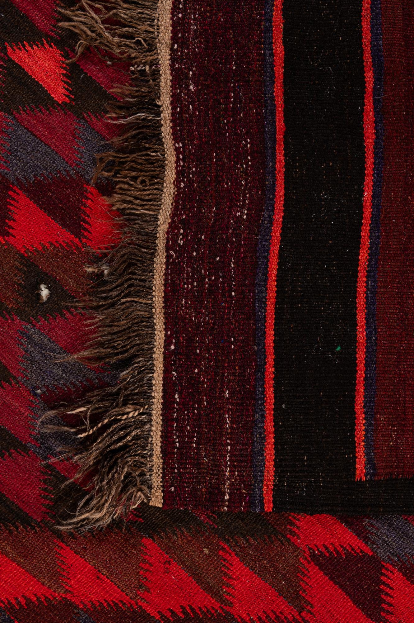 4' 5 x 14' 9 Hand Woven Kilim Fars Wool Runner Rug