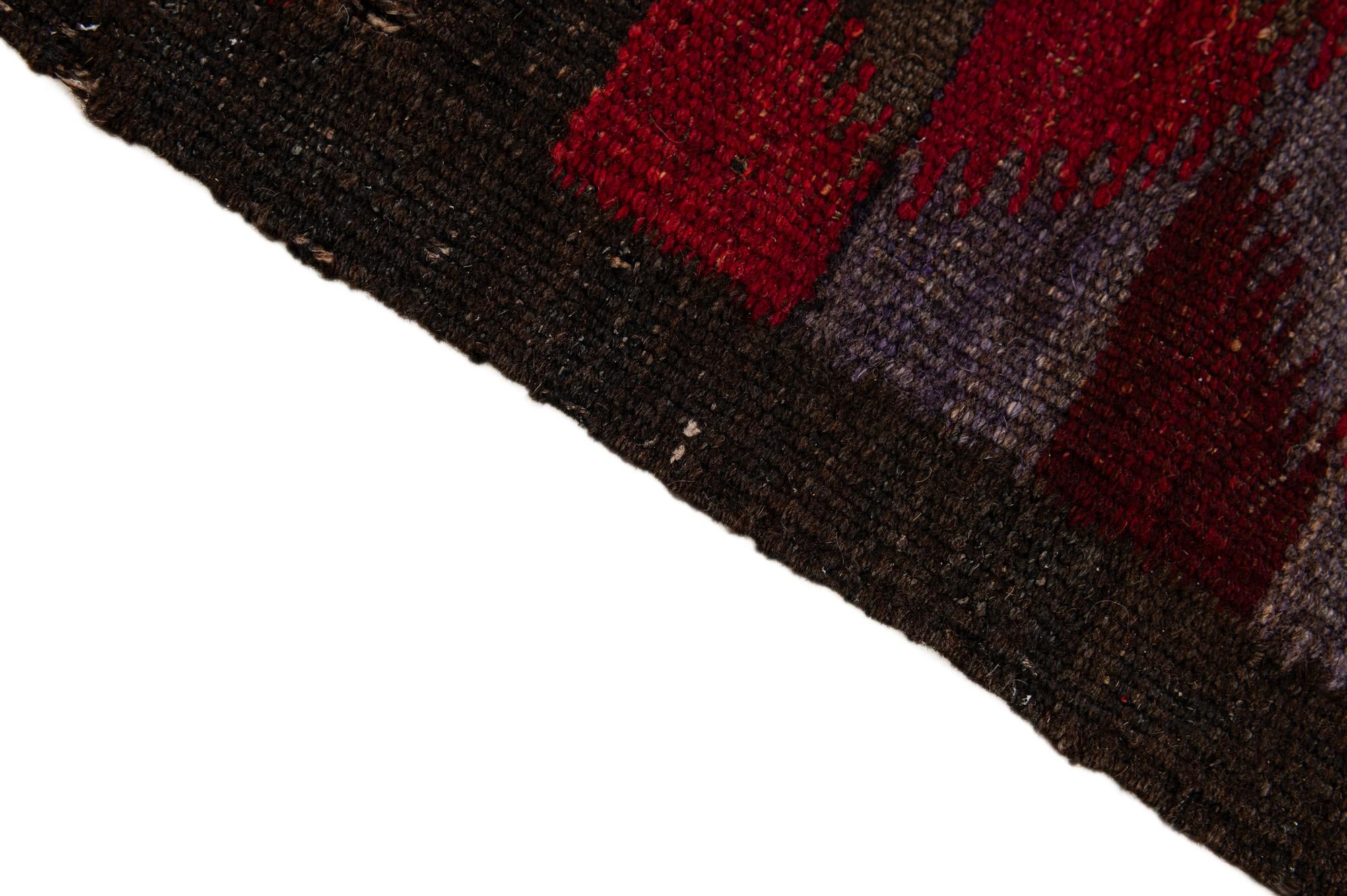 4' 5 x 14' 9 Hand Woven Kilim Fars Wool Runner Rug