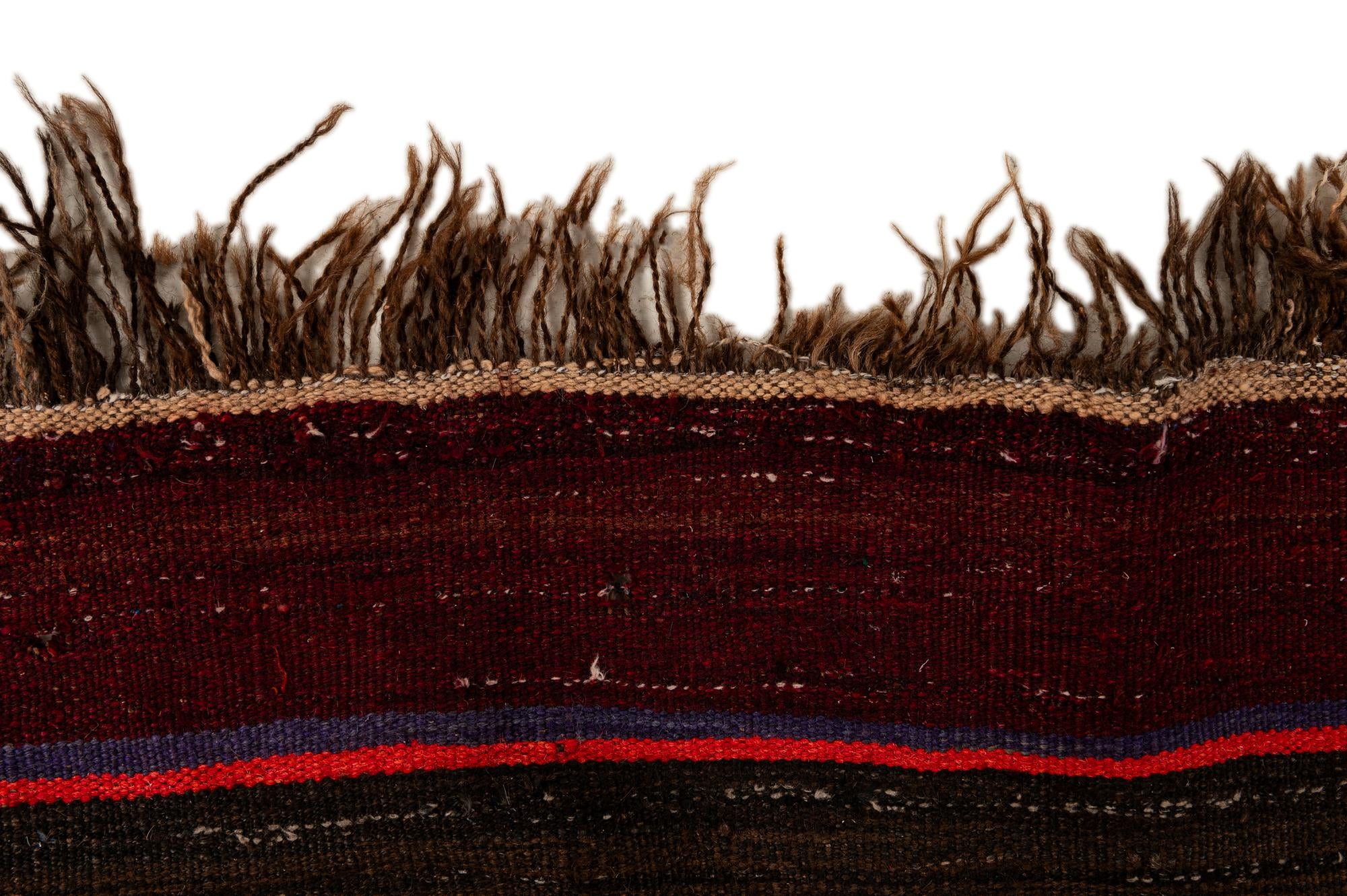 4' 5 x 14' 9 Hand Woven Kilim Fars Wool Runner Rug
