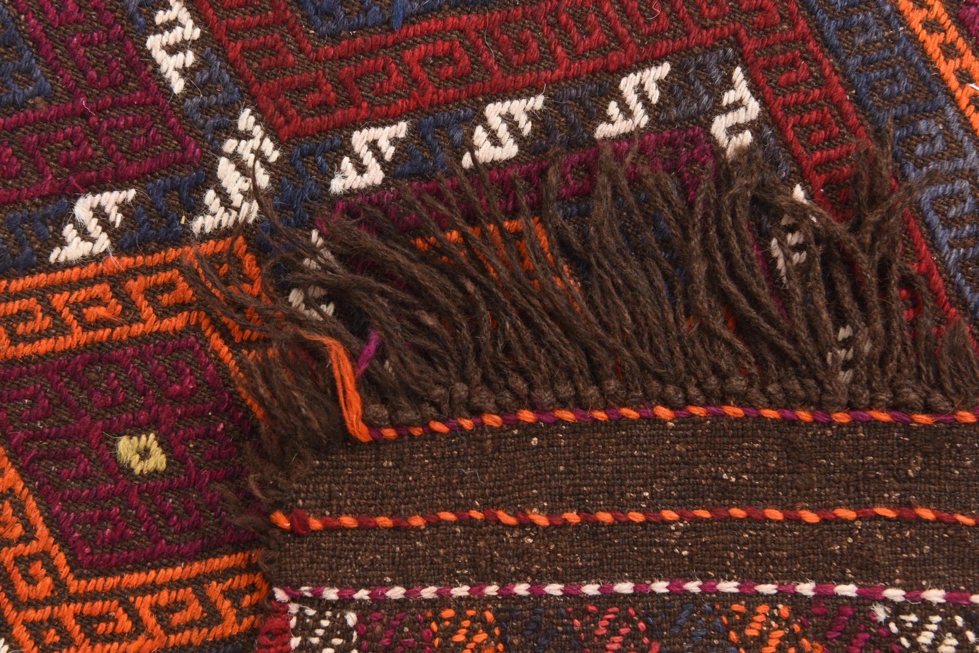 2' 4 x 10' 1 Hand Woven Kilim Fars Wool Runner Rug