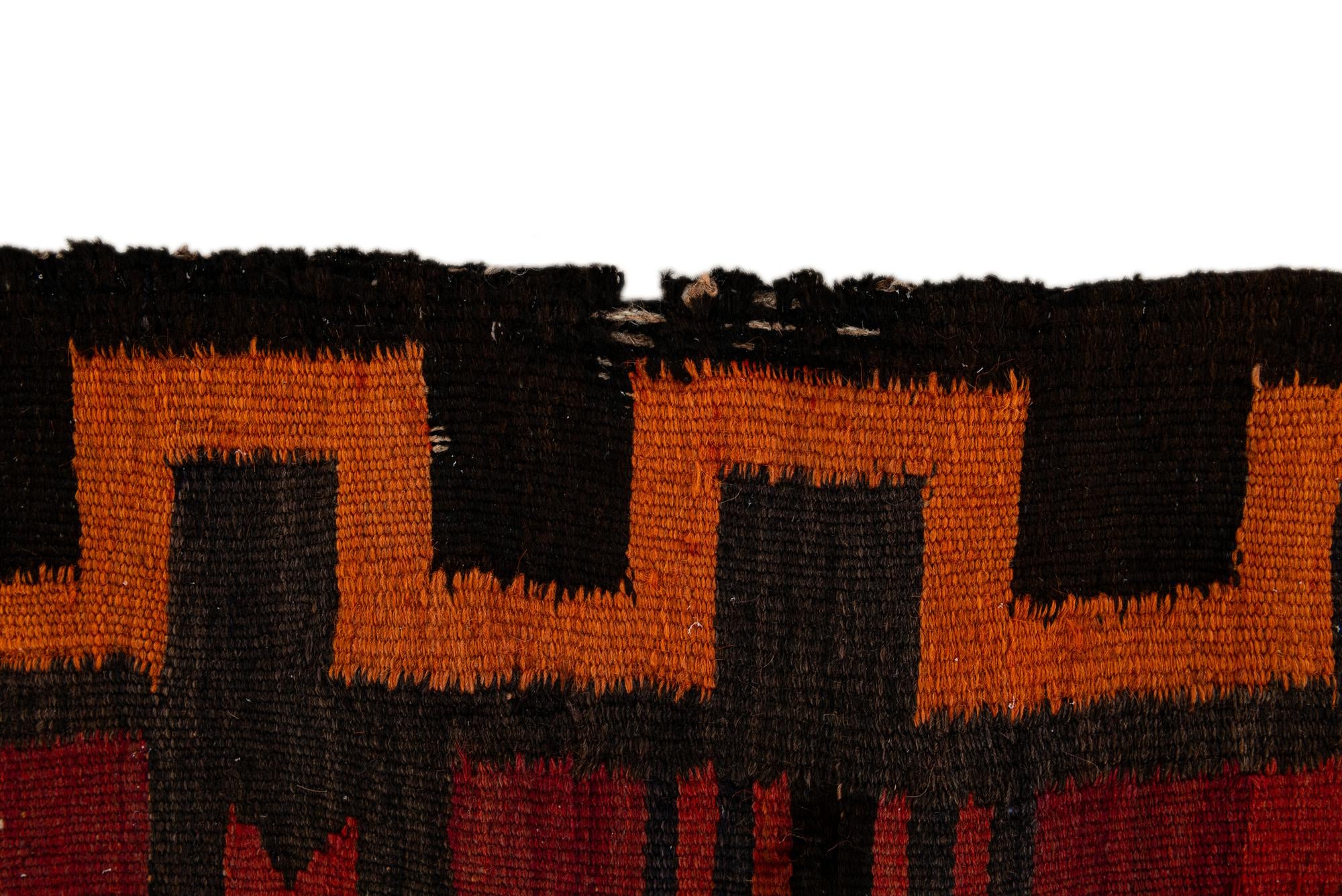 4' 4 x 11' 1 Hand Woven Kilim Fars Wool Runner Rug