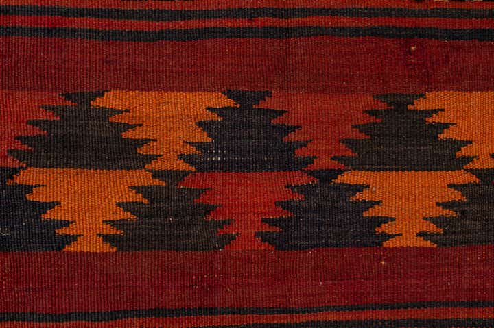 4' 4 x 11' 1 Hand Woven Kilim Fars Wool Runner Rug