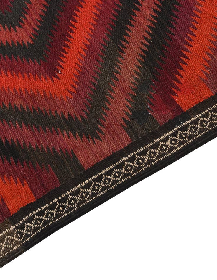 Detail image of 4' 9 x 11' 1  Hand Woven Kilim Fars Wool Runner Rug