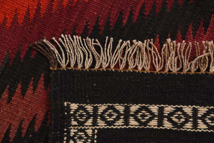 4' 9 x 11' 1 Hand Woven Kilim Fars Wool Runner Rug