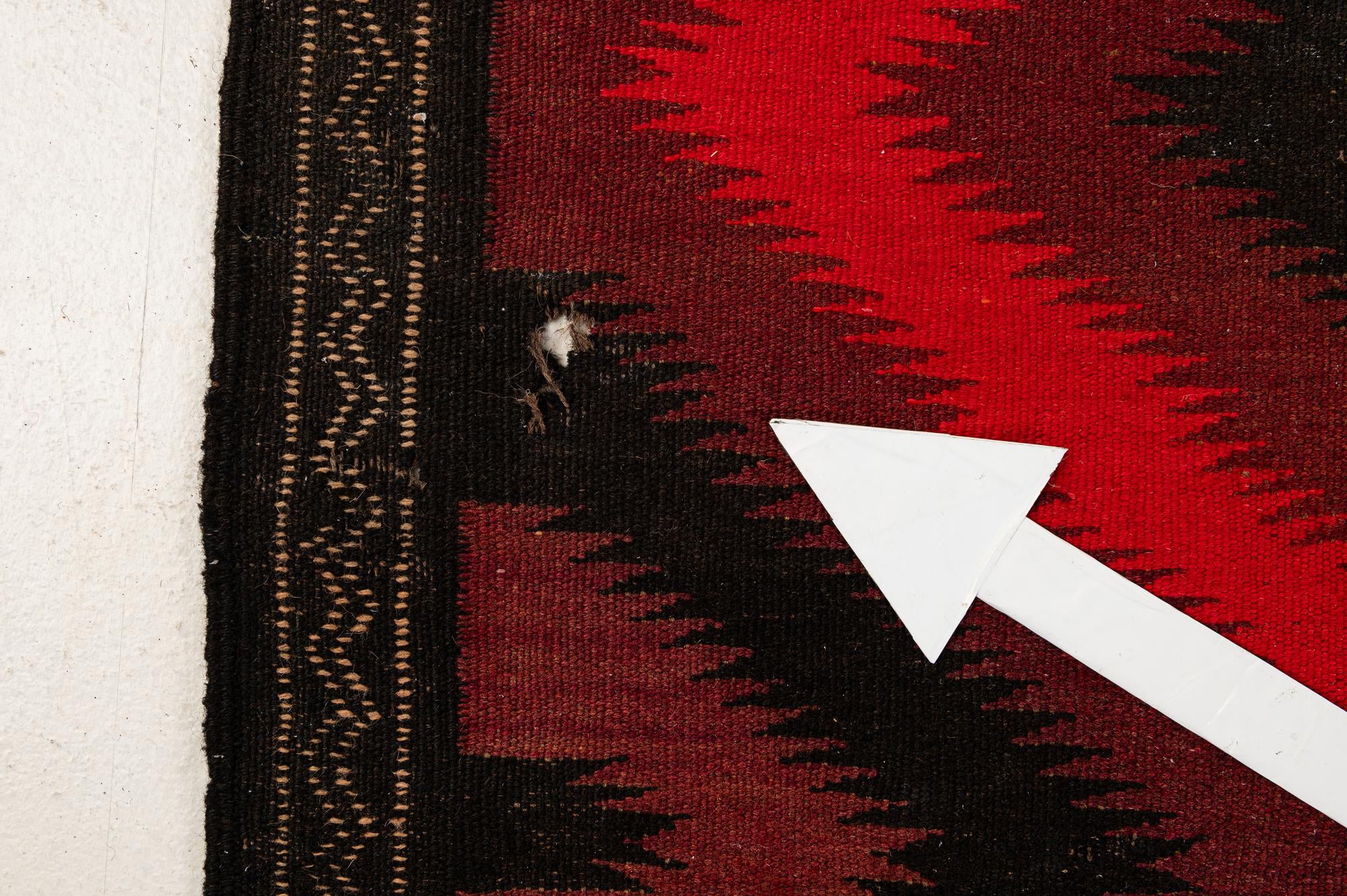 125cm x 435cm Hand Woven Kilim Fars Wool Runner Rug