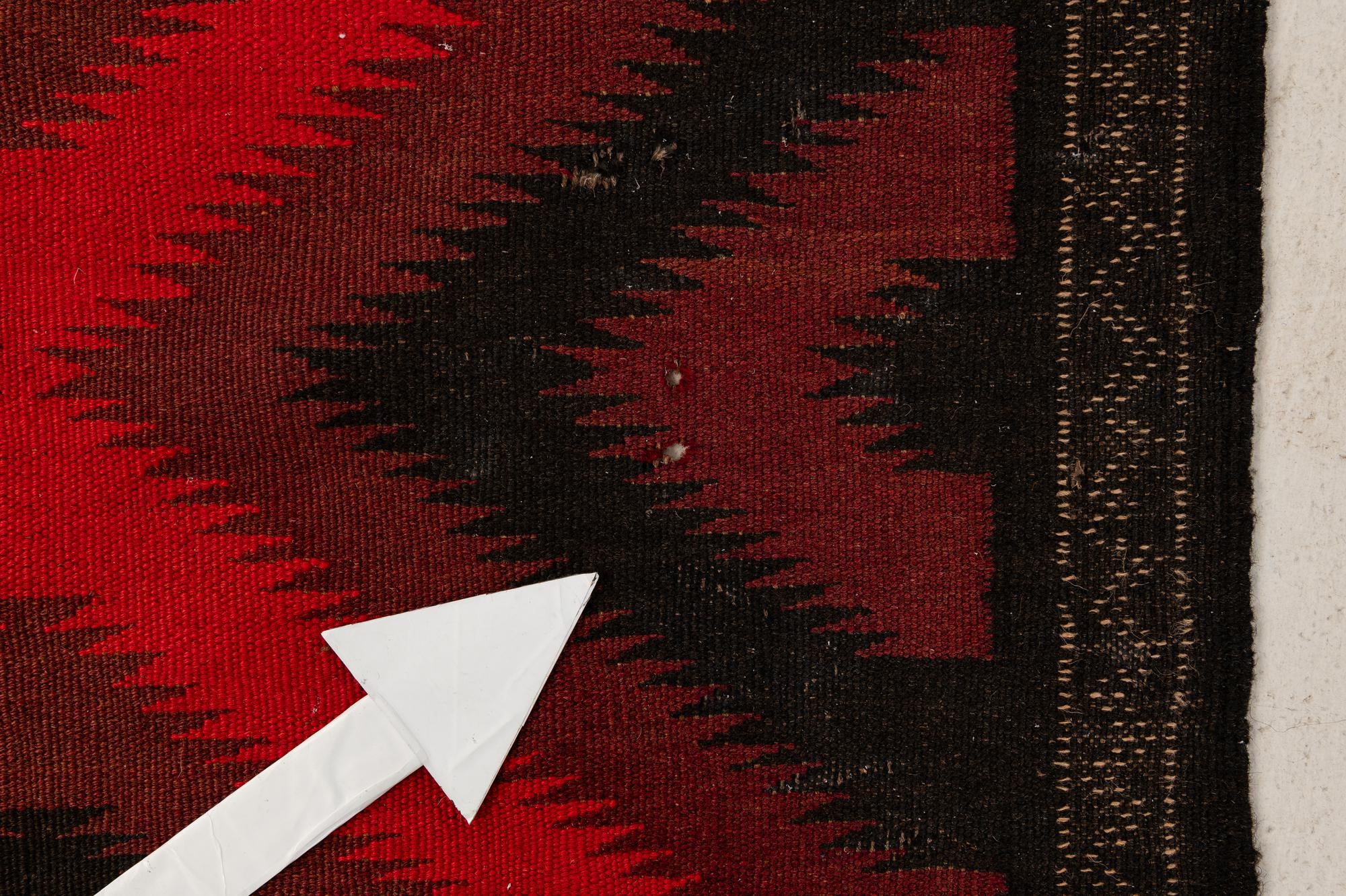 125cm x 435cm Hand Woven Kilim Fars Wool Runner Rug