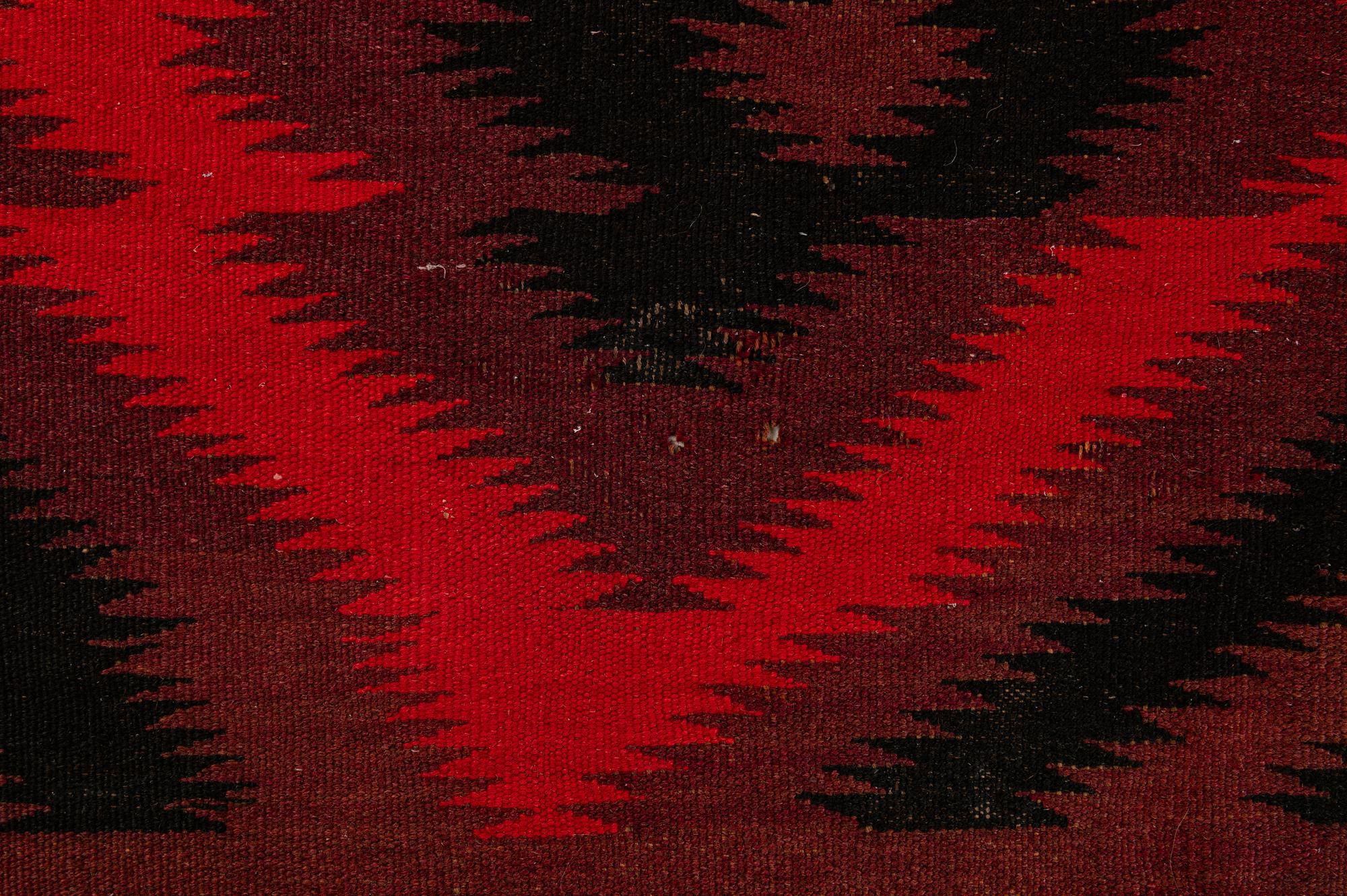 125cm x 435cm Hand Woven Kilim Fars Wool Runner Rug