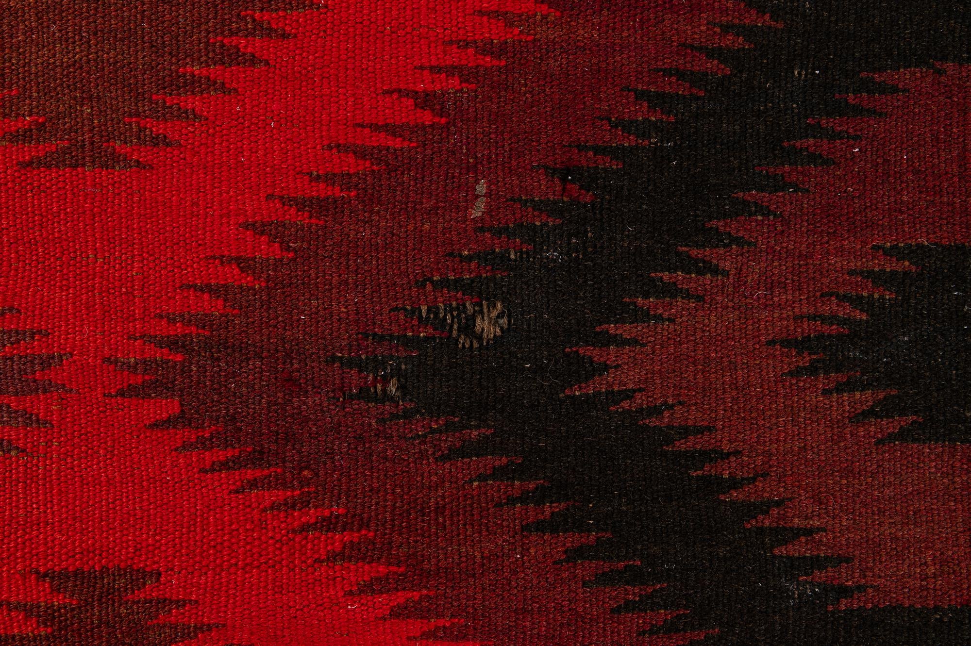 125cm x 435cm Hand Woven Kilim Fars Wool Runner Rug