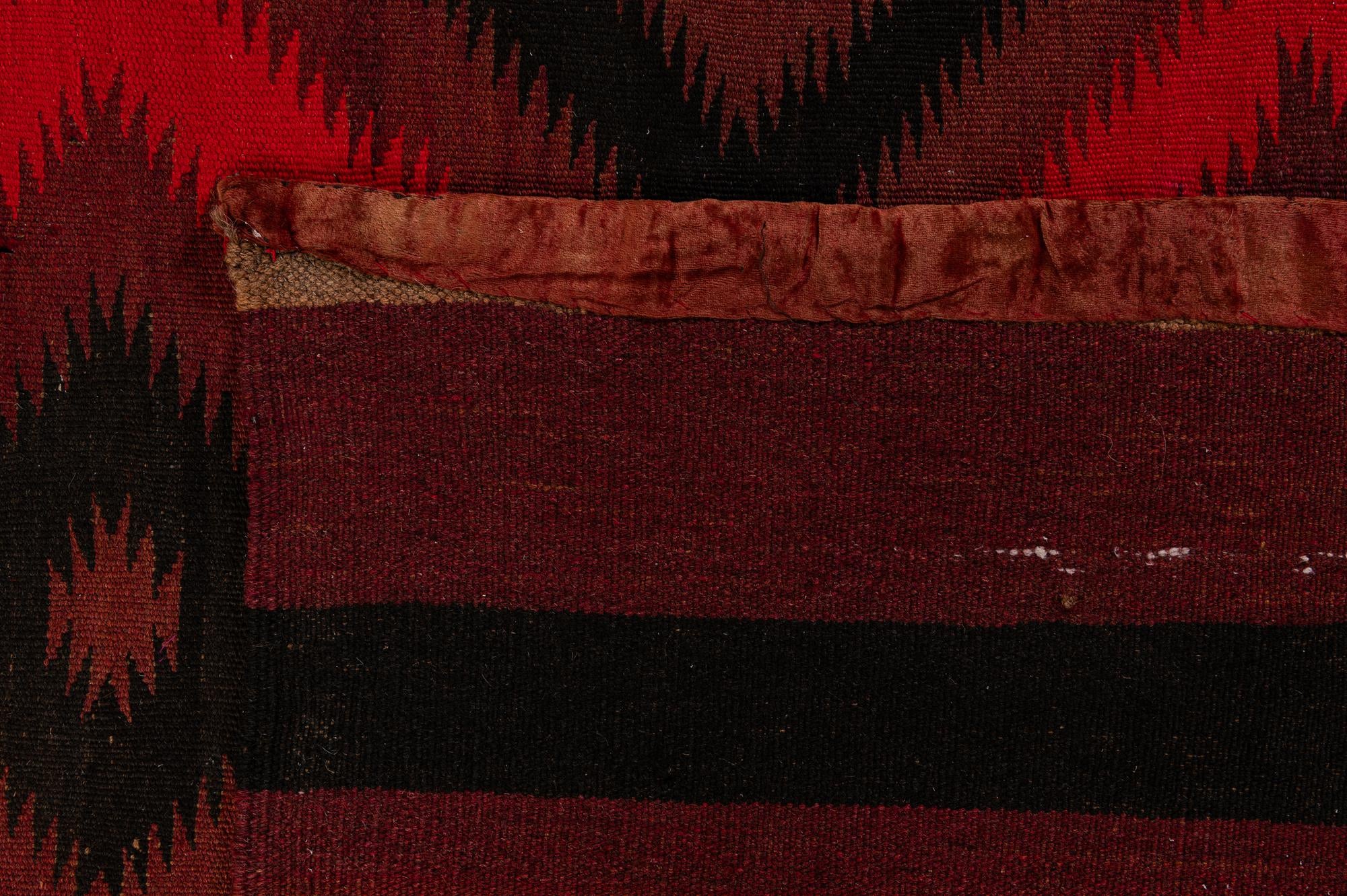125cm x 435cm Hand Woven Kilim Fars Wool Runner Rug
