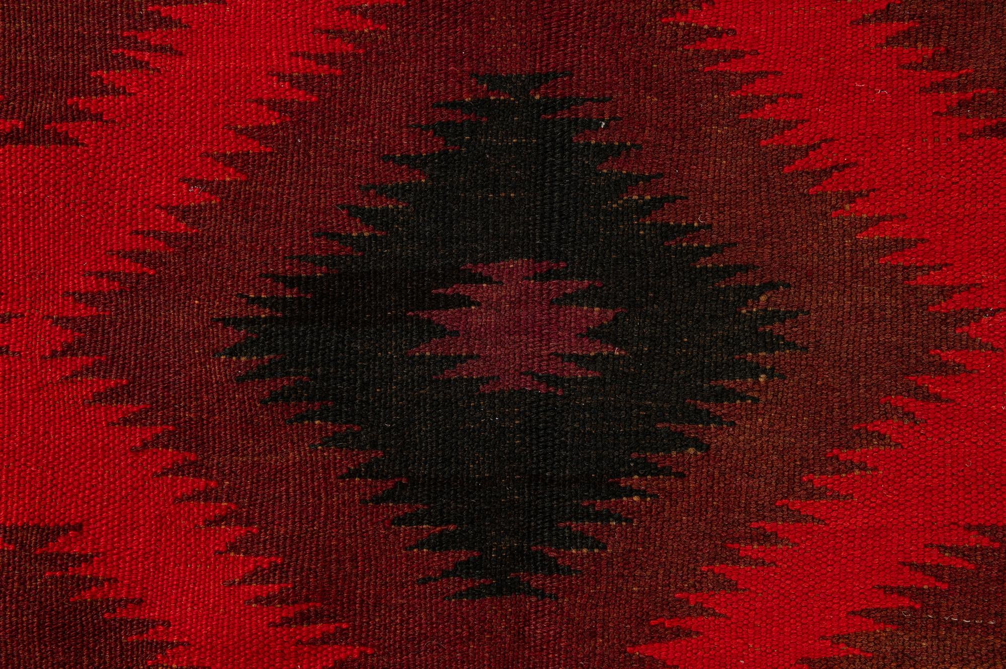 125cm x 435cm Hand Woven Kilim Fars Wool Runner Rug