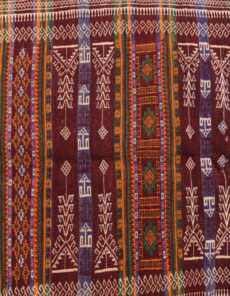 Detail image of 3' 8 x 12'  Hand Woven Kilim Fars Wool Runner Rug