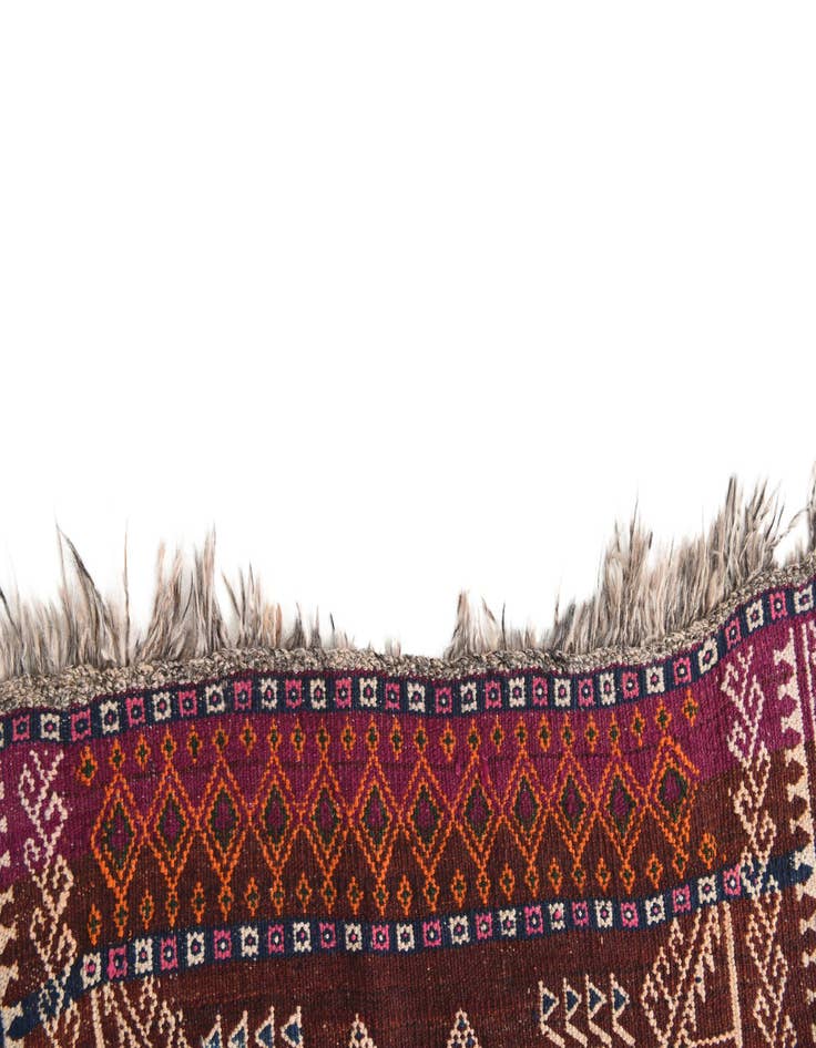 Detail image of 3' 8 x 12'  Hand Woven Kilim Fars Wool Runner Rug