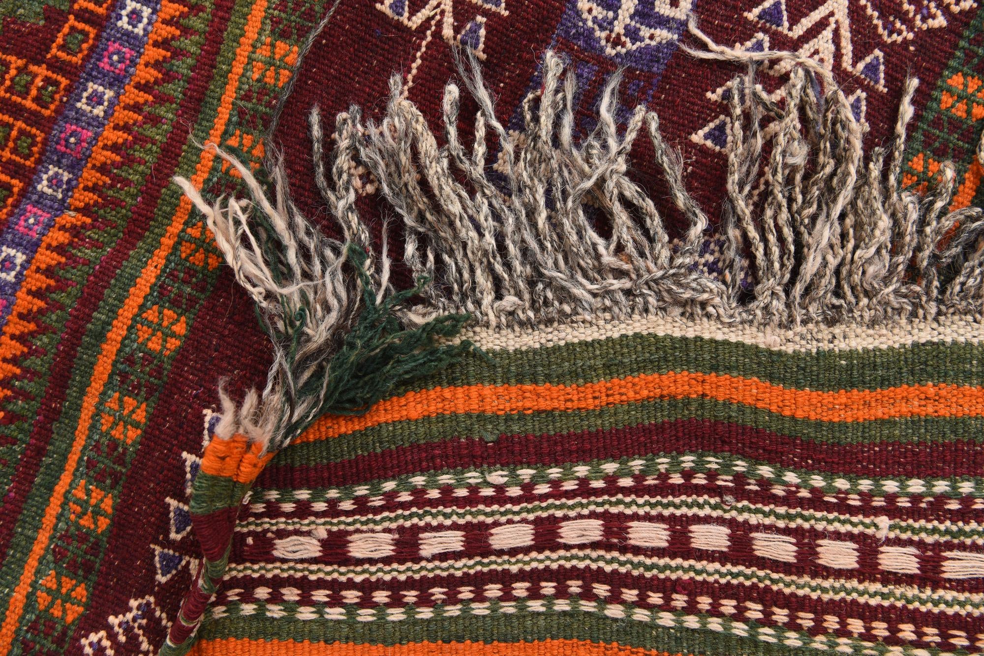 3' 8 x 12' Hand Woven Kilim Fars Wool Runner Rug