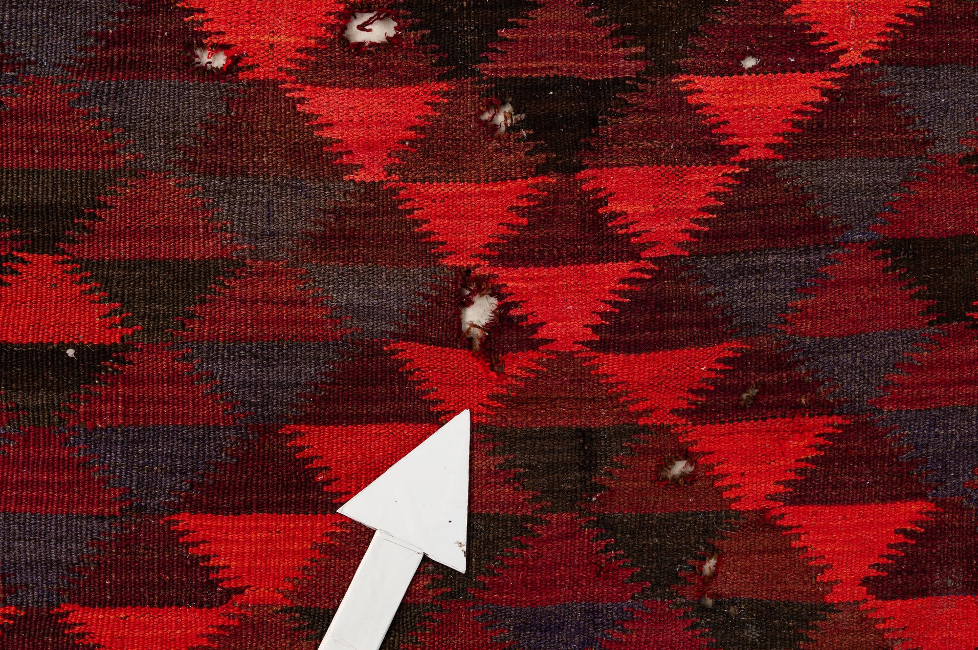 4' 6 x 14' 10 Hand Woven Kilim Fars Wool Runner Rug