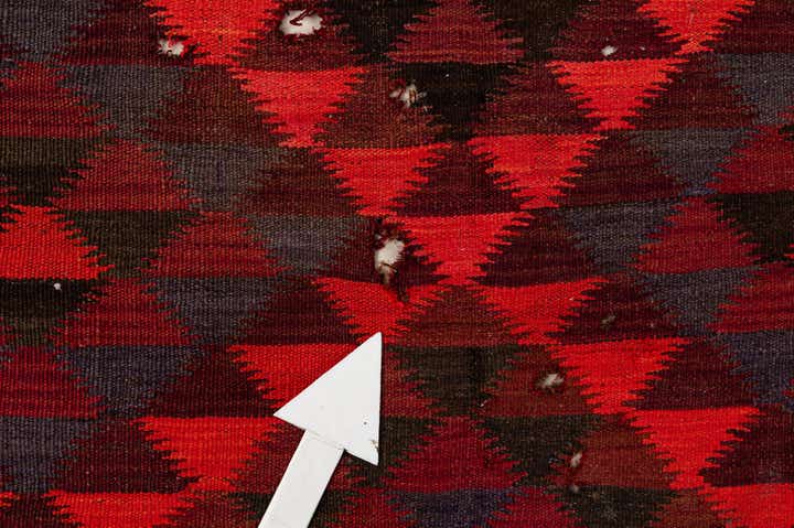 4' 6 x 14' 10 Hand Woven Kilim Fars Wool Runner Rug