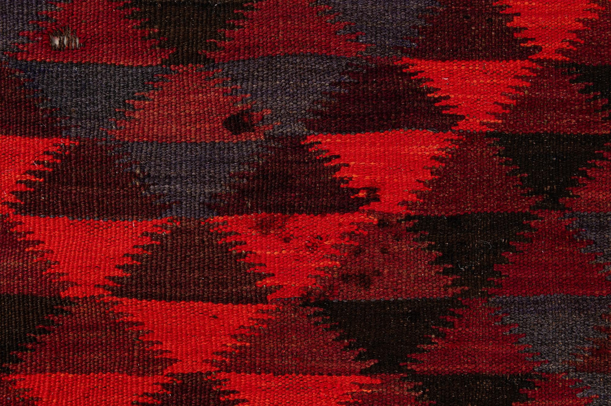 4' 6 x 14' 10 Hand Woven Kilim Fars Wool Runner Rug