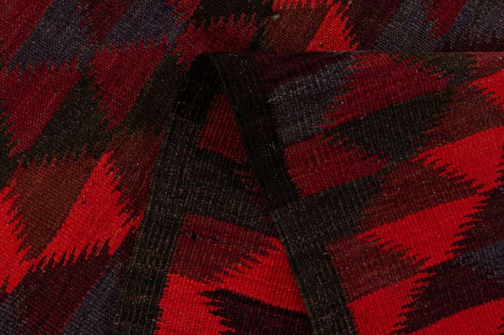 4' 6 x 14' 10 Hand Woven Kilim Fars Wool Runner Rug