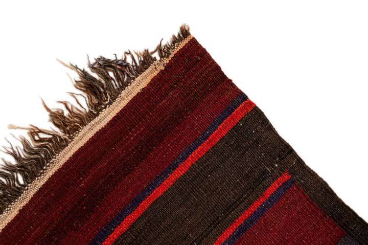 4' 6 x 14' 10 Hand Woven Kilim Fars Wool Runner Rug