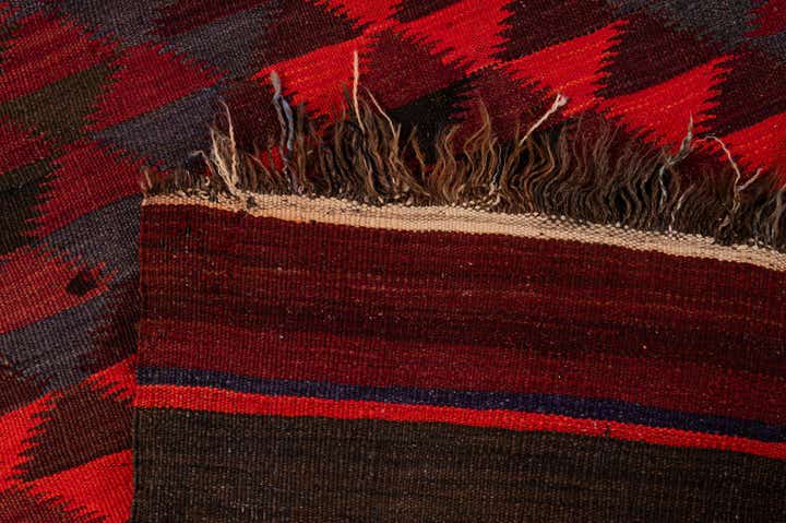 4' 6 x 14' 10 Hand Woven Kilim Fars Wool Runner Rug