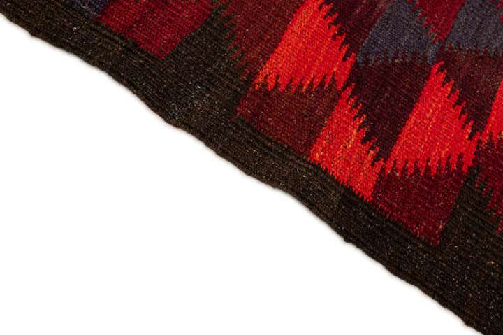 4' 6 x 14' 10 Hand Woven Kilim Fars Wool Runner Rug