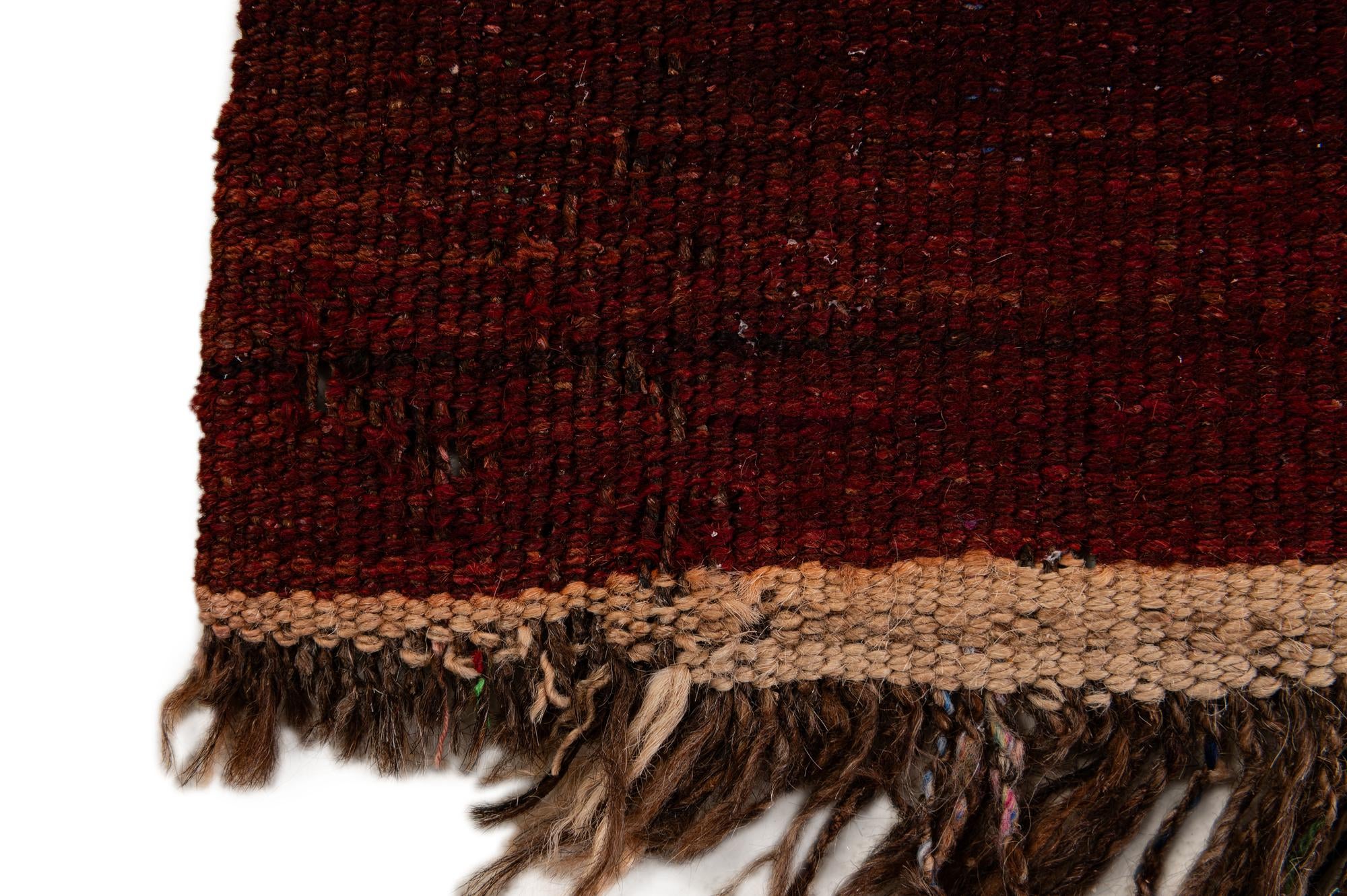 4' 6 x 14' 10 Hand Woven Kilim Fars Wool Runner Rug