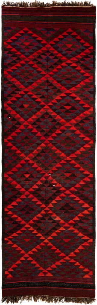 4' 6 x 14' 10 Hand Woven Kilim Fars Wool Runner Rug