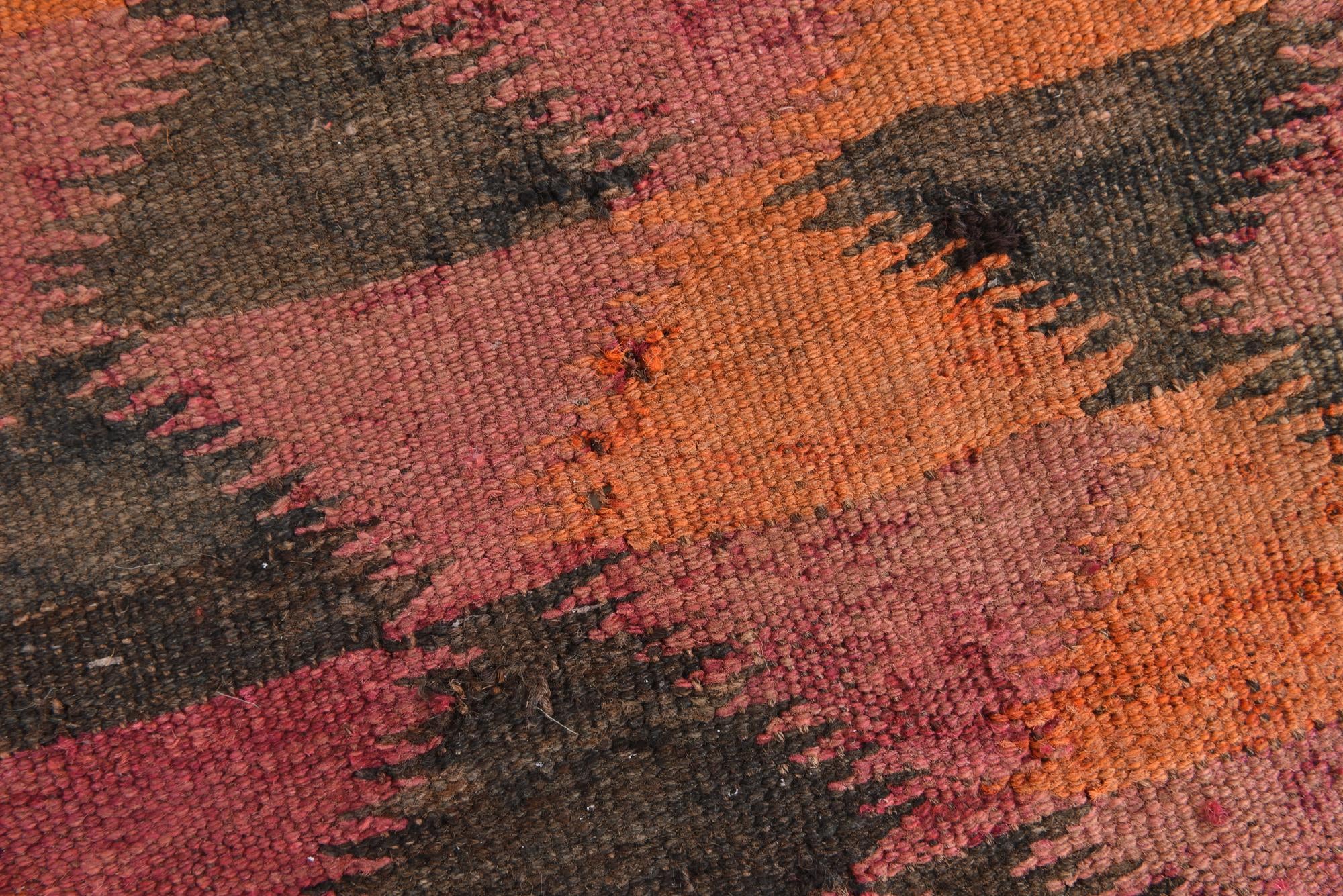 4' 5 x 9' 9 Hand Woven Kilim Fars Wool Runner Rug