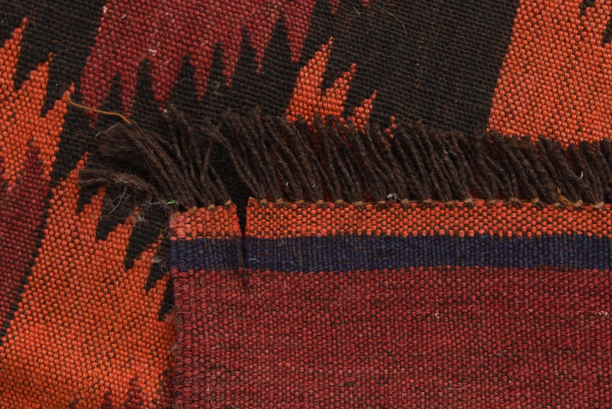 4' 7 x 10' 9 Hand Woven Kilim Fars Wool Runner Rug