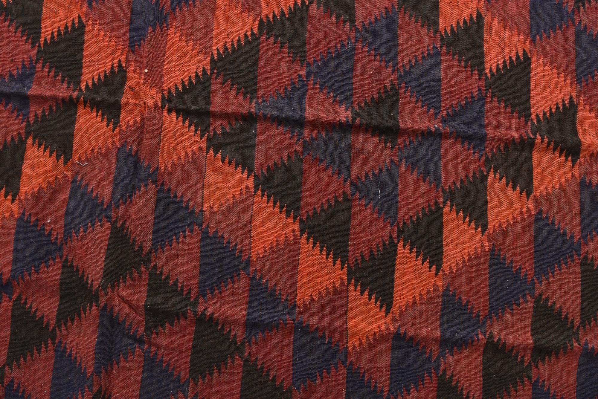 4' 7 x 10' 9 Hand Woven Kilim Fars Wool Runner Rug