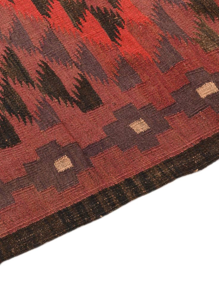 Detail image of 4' x 12' 3  Hand Woven Kilim Fars Wool Runner Rug