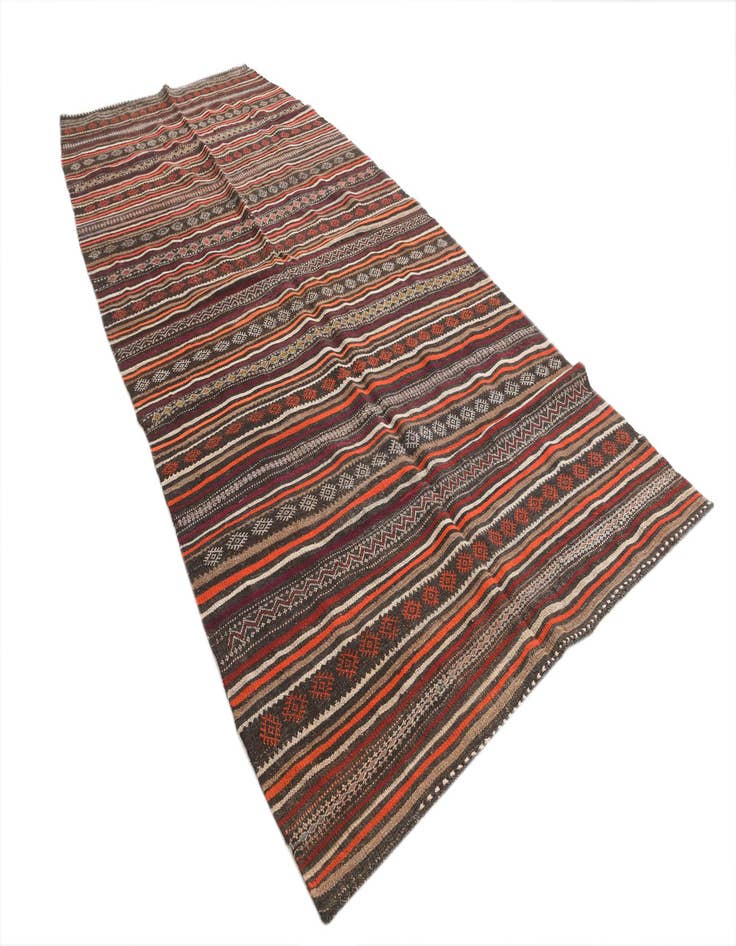 Detail image of 5' 9 x 12' 1  Hand Woven Kilim Fars Wool Runner Rug