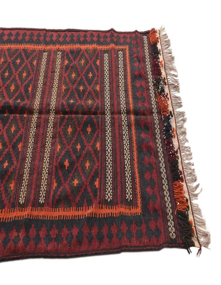 Detail image of 4' 1 x 9' 6  Hand Woven Kilim Fars Wool Runner Rug