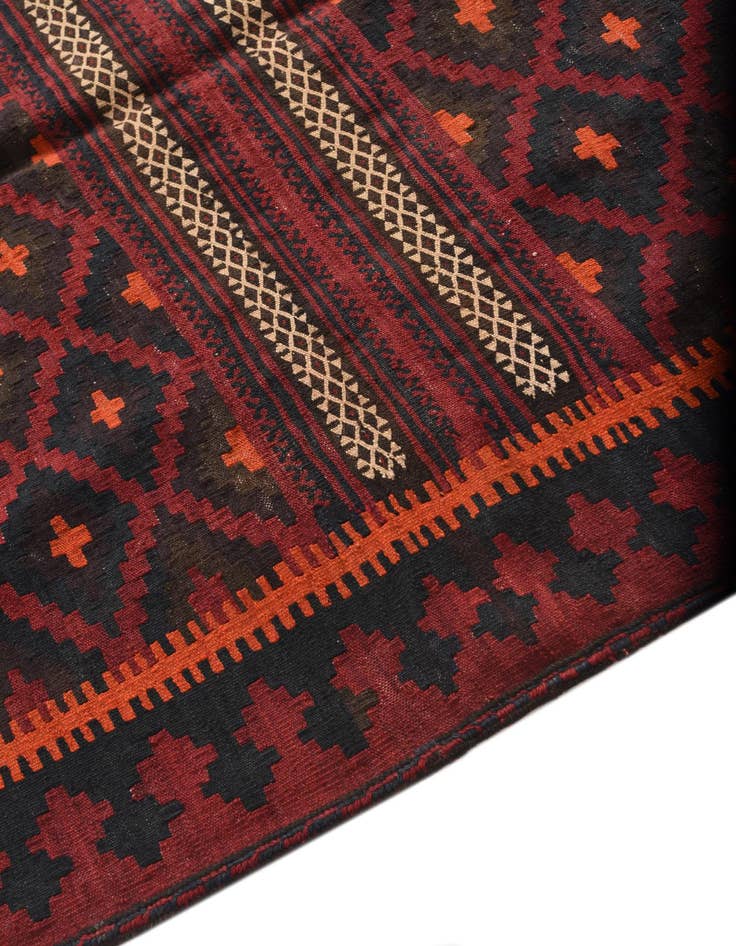 Detail image of 4' 1 x 9' 6  Hand Woven Kilim Fars Wool Runner Rug