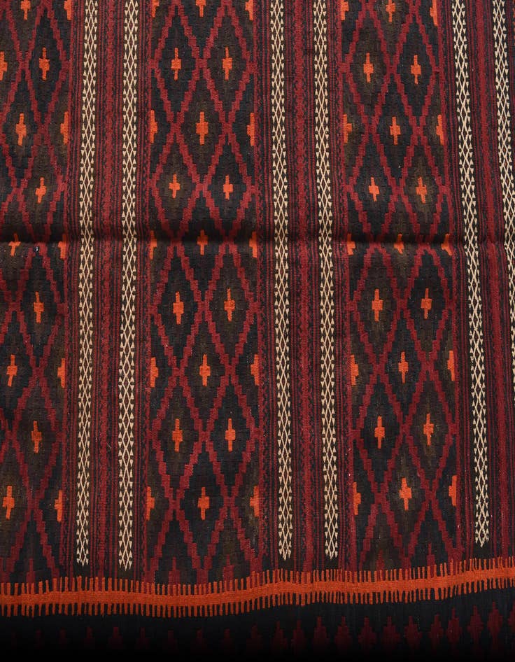 Detail image of 4' 1 x 9' 6  Hand Woven Kilim Fars Wool Runner Rug