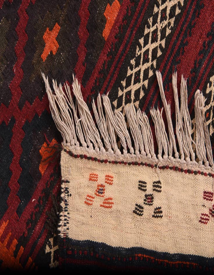 Detail image of 4' 1 x 9' 6  Hand Woven Kilim Fars Wool Runner Rug