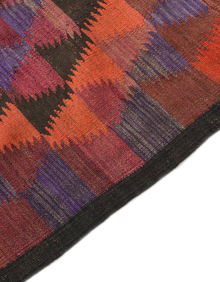 Detail image of 3' 7 x 10' 4  Hand Woven Kilim Fars Wool Runner Rug