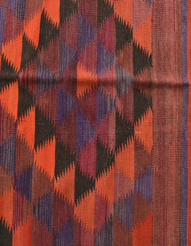 Detail image of 3' 7 x 10' 4  Hand Woven Kilim Fars Wool Runner Rug