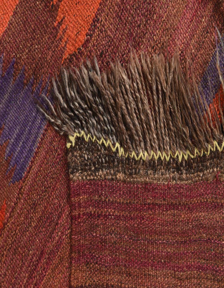 Detail image of 3' 7 x 10' 4  Hand Woven Kilim Fars Wool Runner Rug