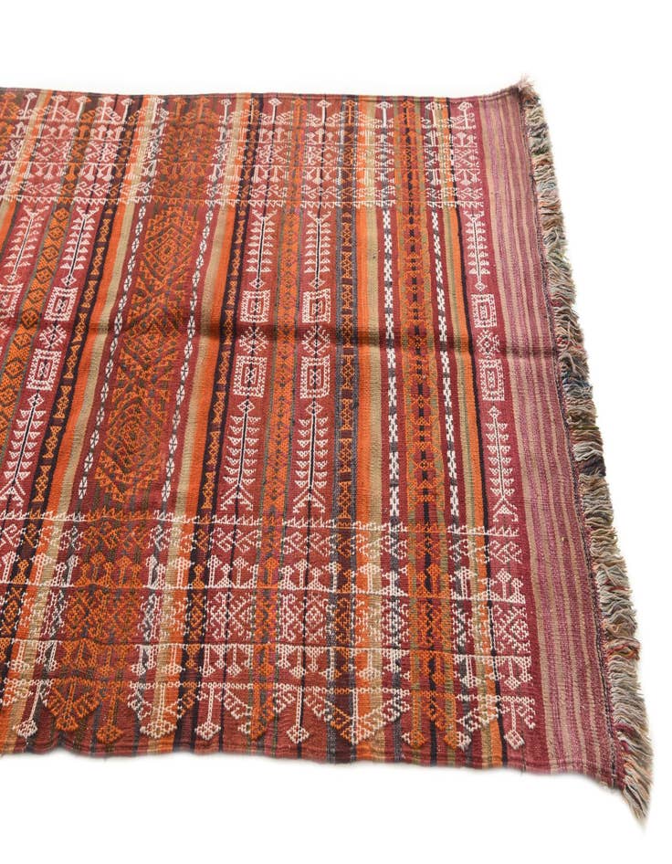 Detail image of 4' 2 x 11'  Hand Woven Kilim Fars Wool Runner Rug