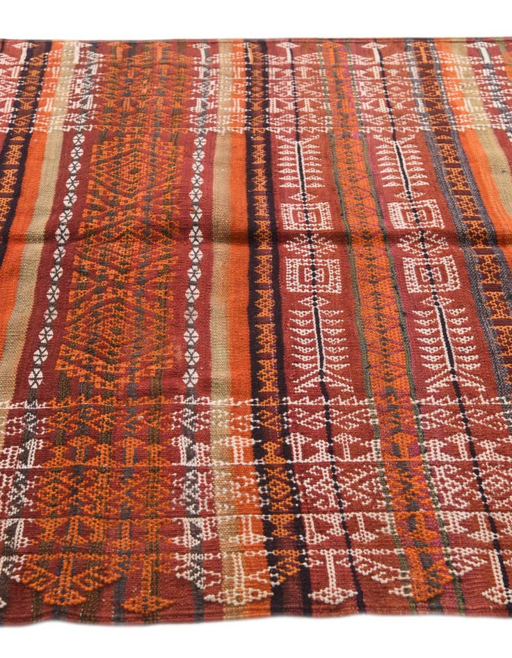 Detail image of 4' 2 x 11'  Hand Woven Kilim Fars Wool Runner Rug