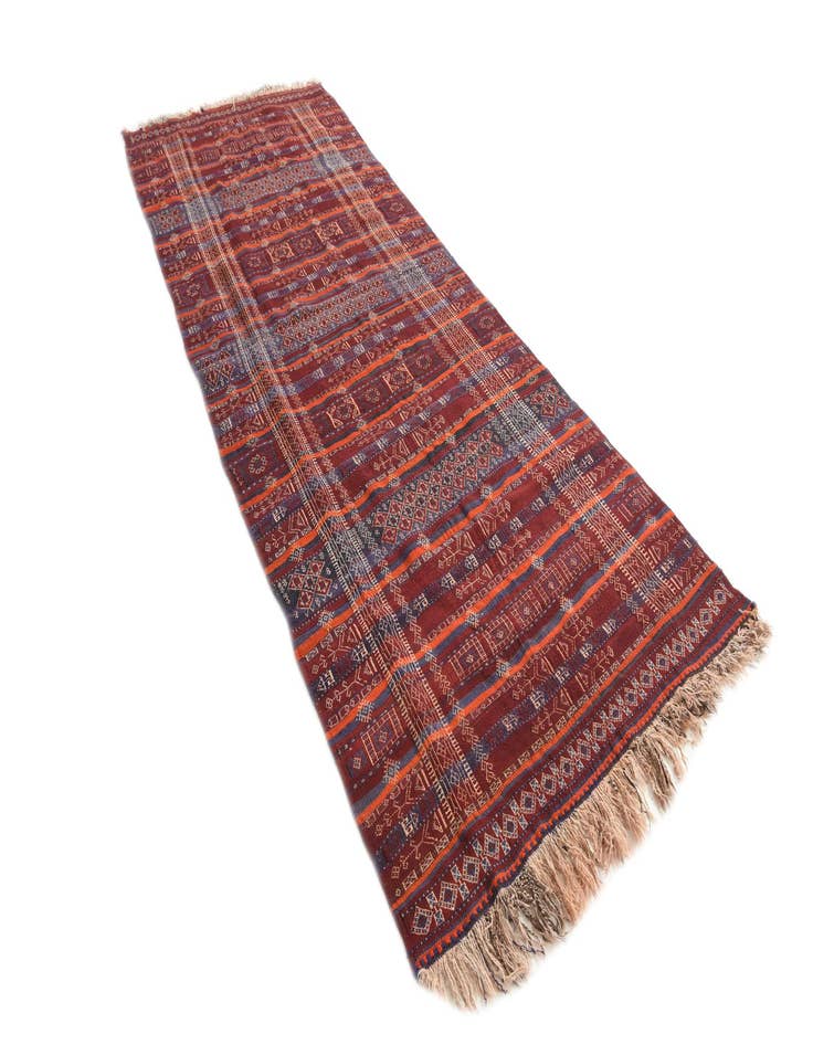 Detail image of 4' 9 x 12' 6  Hand Woven Kilim Fars Wool Runner Rug