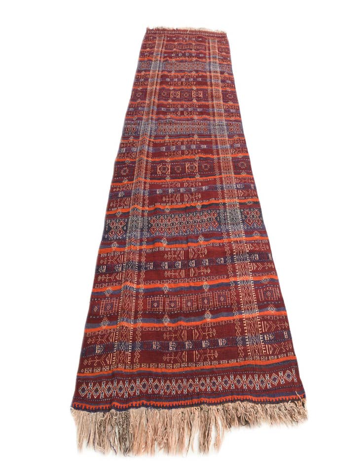 Detail image of 4' 9 x 12' 6  Hand Woven Kilim Fars Wool Runner Rug