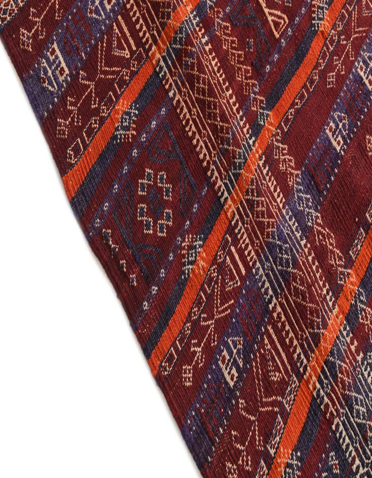 Detail image of 4' 9 x 12' 6  Hand Woven Kilim Fars Wool Runner Rug