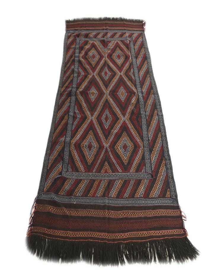 Detail image of 4' 3 x 8' 3  Hand Woven Kilim Fars Wool Runner Rug