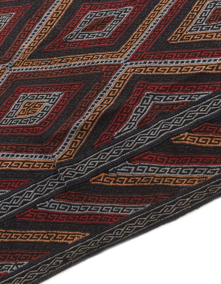 Detail image of 4' 3 x 8' 3  Hand Woven Kilim Fars Wool Runner Rug