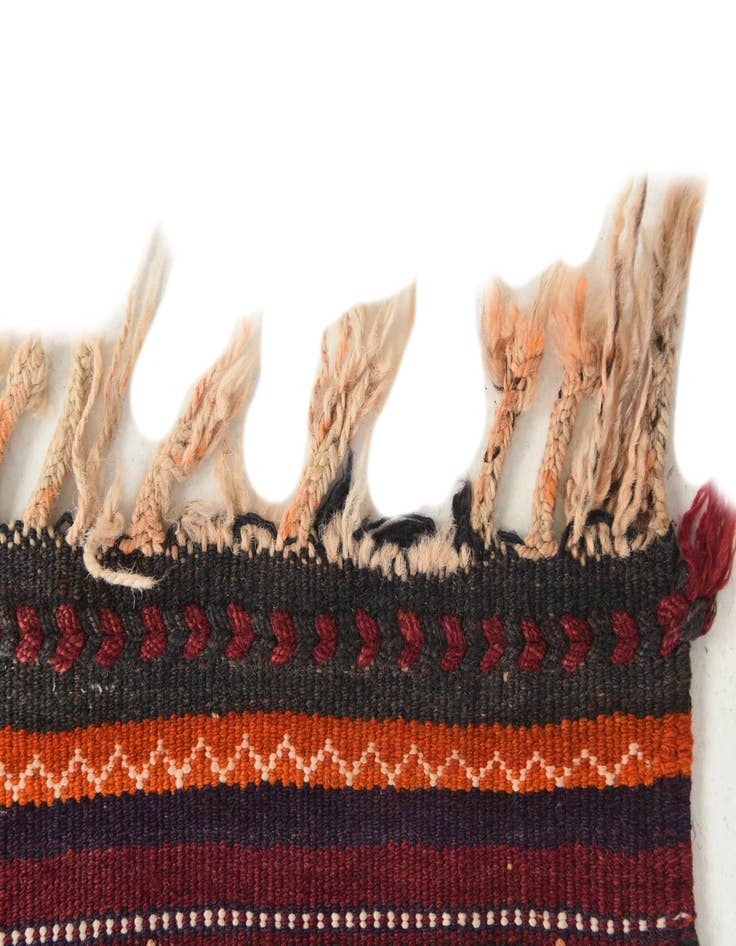 Detail image of 4' 10 x 11'  Hand Woven Kilim Fars Wool Runner Rug