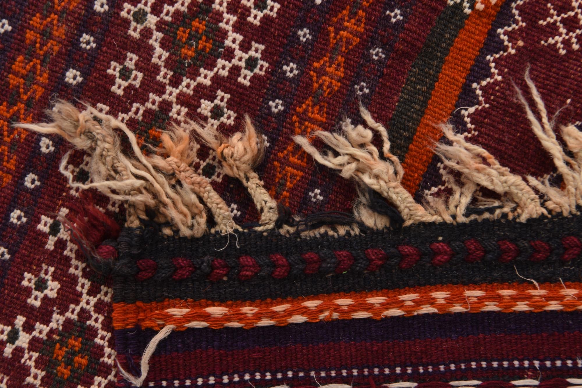 4' 10 x 11' Hand Woven Kilim Fars Wool Runner Rug