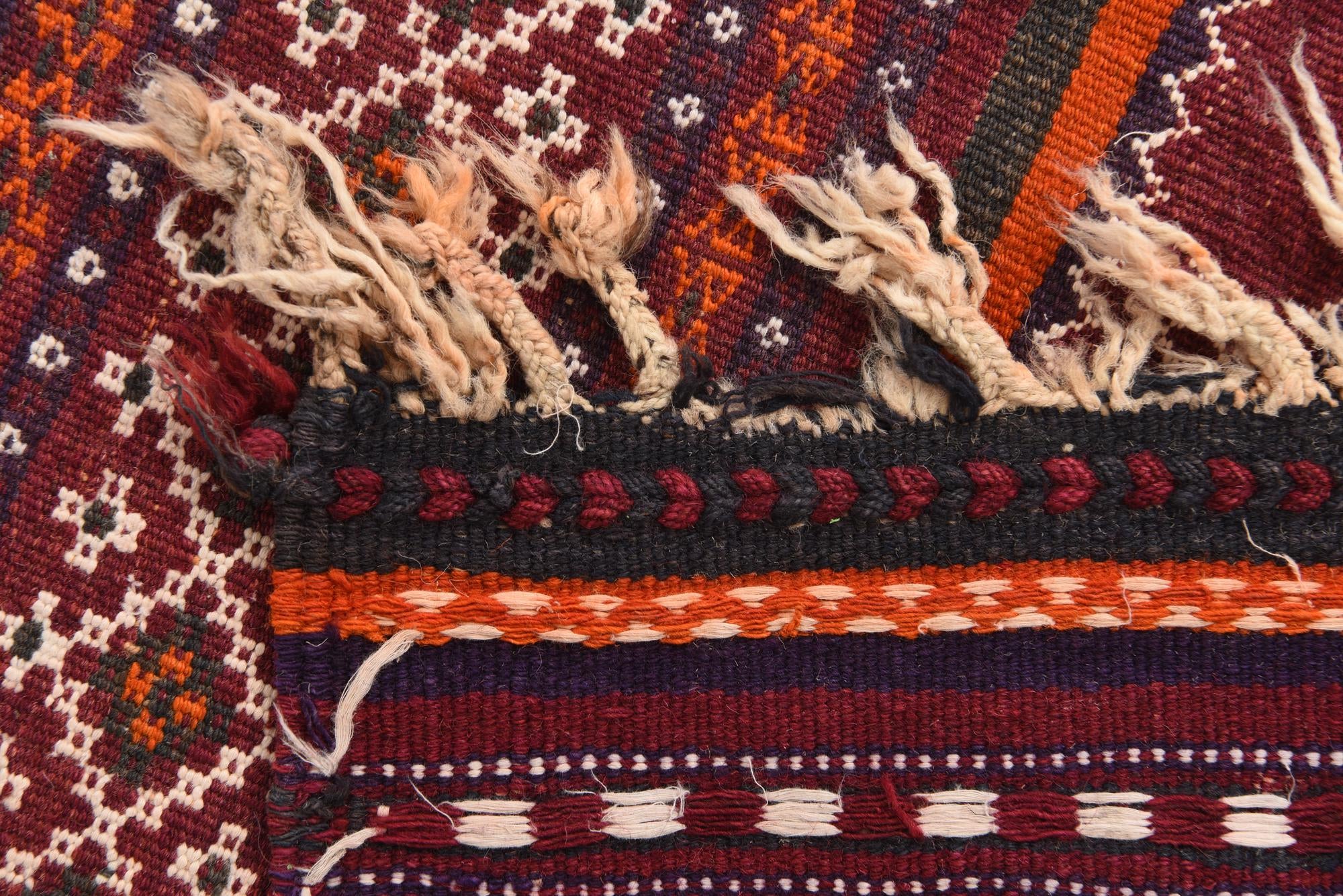 4' 10 x 11' Hand Woven Kilim Fars Wool Runner Rug
